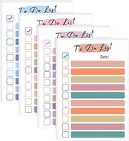50 hojas para hacer lista Bloc de notas color para hacer lista notas adhesivas Bloc de notas adhesivo planificador diario portátil lista de verificación de comestibles Bloc de notas