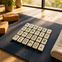 Tuiles de Mahjong de collection gravées au laser, directement de l'usine, pour salle de jeux à domicile