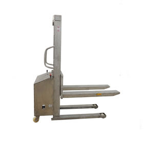Apilador de paletas de elevación semiautomático de acero inoxidable, elevador eléctrico de paletas de 1000kg - Product Image 2