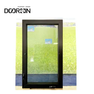 Aluminum Crank Out Chain Winder Aluminium Casement Window With Removable Mosquito Net