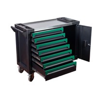 Système de rangement d'outils multifonctionnel à 7 tiroirs, chariot d'atelier en métal à roulettes, coffre pour l'organisation des outils à main
