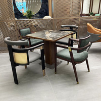 Chaises d'usine Ensemble de meubles de dîner en métal Prix Ensembles de restaurant Mobilier de cantine Stand Sièges de loisirs Tables de café et