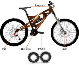 Front-Hinterradnaben-Radlager 18287 6802 6902 6903 15267 Edelstahlfahrrad-Tiefschleifenschlüssel-Kugellager 18 × 28 × 7 mm 18287RS