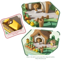 Maison de poupée magique, ensemble de jeu pour filles, contrôle magnétique, château/ferme mobile, maison de poupée, jeu de simulation, jeu de table pour enfants
