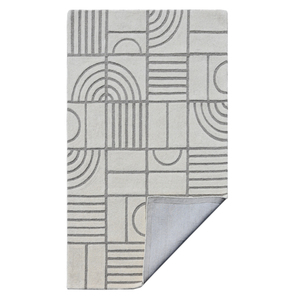 Modern Geometric Area Rug Rectangle Gray Wool Acrylic Tufted Non-Slip Living Room Floor Carpet in wholesale price - Product Image 4