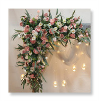 Automne Automne Orange Foncé Rouge Marron Couleur Fleurs Artificielles Arrangement Centres De Table Automne Fleurs De Mariage pour La Décoration De Mariage