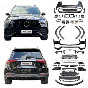 Kits de carrosserie pour <span class=keywords><strong>Mercedes</strong></span> <span class=keywords><strong>GLE</strong></span> W167 2020-2023, mise à niveau modèle GLE53 AMG 2023, pare-chocs avant et arrière, calandre, passage de roue, diffuseur arrière - Product Image 1