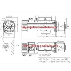 HQD 9kw GDL70-24Z/9.0 Iso30 Milling Machine Spindle Atc ISO30 Motor for Engraving MDF Acrylic Wood Router Atc Spindle Motor for - Product Image 6