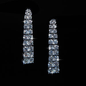 Pendientes de Plata de Ley 925 con Diamantes de Imitación de 14 Quilates, Certificado GRA, Venta al por Mayor, Envío Directo - Product Image 4