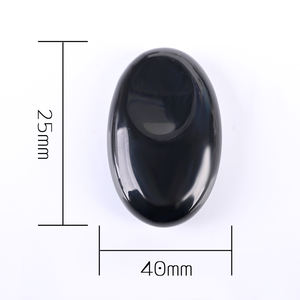 クリスタルマッサージストーン天然クリスタル彫刻ローズ石英楕円形パーム石 - Product Image 2