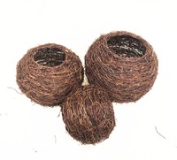 Jardinière sphérique d'intérieur en rotin P116 panier de fleurs suspendu avec corde de jute panier de jardinage tissé pots de fleurs et jardinières