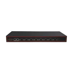 Rack mounted 8 ports RS232 RS485 Interfaces Serial to Ethernet Converter