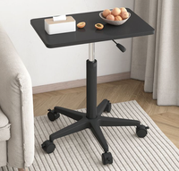 Station de travail réglable, petite table roulante de chevet, table d'angle pour salon, étagère latérale mobile pour la maison