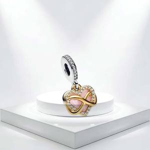Nuevo Colgante <span class=keywords><strong>de</strong></span> Plata 925 con Corazón, Estrella, Luna, Luciérnaga, Corona <span class=keywords><strong>de</strong></span> <span class=keywords><strong>Princesa</strong></span> y Lazo, en Caja <span class=keywords><strong>de</strong></span> Regalo, para DIY, Joyería Exquisita, Regalo 2026 - Product Image 5