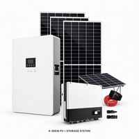 Système Solaire Hybride 4-30KW pour Usage Domestique, Panneaux Haute Efficacité, Batterie de Stockage, Onduleur Intelligent, Solution Complète, Vente en Gros Direct Usine