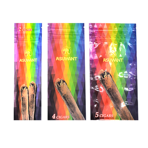 Bolsa de Mylar para Envolver a Mano, Personalizada, 30g 50g, para Hojas, Sellado Térmico, Envoltura para Cigarros Toba con Cierre Hermético - Product Image 4