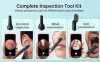 Kit de contrôle visuel intelligent pour la santé des oreilles, de la bouche et du nez, accessoire ORL, caméra pour le nettoyage des cérumen, appareil portable pour usage domestique, fournitures de nettoyage