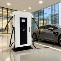 Estación de Carga Comercial para Vehículos Eléctricos 60kW CCS2 Gun OCPP 1.6J, Solución de Estacionamiento para Flotas con Conector Dual Independiente Jinghu TA-DC-DD 60-B