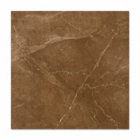 Carreaux de sol en porcelaine aspect marbre brun foncé 800x800, carrelage céramique poli brillant pour salon, villa, Foshan
