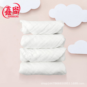 Toalla de Gasa de Algodón Puro Xinshang, 30x30 cm, Blanca, Tipo Seersucker, Cuadrada, Babero para Bebé, Toalla de Mano para Guardería - Product Image 4