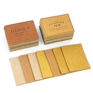 Étiquette en cuir personnalisée, rectangulaire, embossée, pour vêtements, écologique, découpée au laser, en cuir véritable, avec impression par transfert thermique - Product Image 4