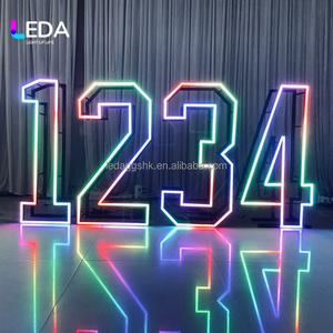 LEDA Customized 4ft Foldable Led <b>Marquee</b> Numbers <b>Light</b> up Letter Sign Led Metal Illuminated Letters for Outdoor Advertising - Product Image 1