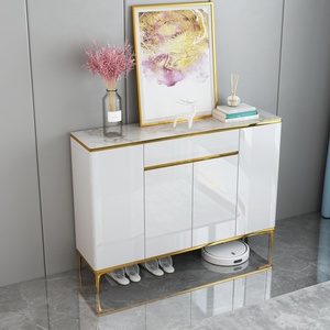 Meuble de salon en bois, buffet de luxe moderne, armoire à chaussures blanche - Product Image 3