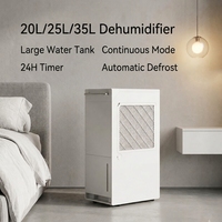 Déshumidificateurs numériques intelligents à écran tactile avec réservoir d'eau de 4L/5.8L pour chambre et sous-sol, déshumidification continue, OEM