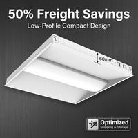 Panel LED Troffer sin Marco, Antideslumbrante, con Disipador de Calor de Aluminio, 2x4FT, 50W, Regulable 0-10V, Certificado UL, para Reequipamiento Comercial