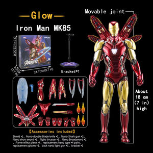 Figura Original ZD de PVC 1/10 de Tony Stark, Iron Man MK42, Iron Monger, Blacklash MK3, MK85, MK4, con <span class=keywords><strong>Ojos</strong></span> LED, Modelo de Pecho, Decoración, Juguetes - Product Image 2
