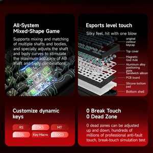 Shellbox Jet 75 Rapid Trigger RGB Gaming-Tastatur 75% Hall-Effekt Magnetischer Schalter Einstellbare Auslösekraft Hyper-Schnell USB-C Kabelgebunden - Product Image 3