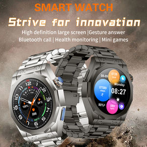 Z18MAX haute définition 1.52 "grand écran IPS réponse gestuelle BT appel surveillance de la santé Mini jeux bracelet en acier montre intelligente en métal - Product Image 2