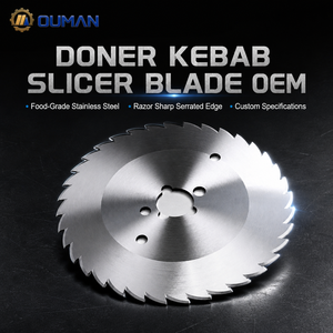 Cuchilla <span class=keywords><strong>para</strong></span> Cortar Doner Kebab de Acero Inoxidable de Grado Alimenticio, Cuchillo Dentado <span class=keywords><strong>para</strong></span> Shawarma, Cuchilla Circular <span class=keywords><strong>para</strong></span> Máquina de Cortar Carne - Product Image 2