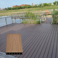 Planches de terrasse en WPC co-extrudé écologiques, imperméables, anti-UV, faible entretien, en bois composite pour l'extérieur et la cour