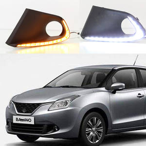 2 Luces LED DRL de Conducción Diurna con Luz Antiniebla y Señal de Giro Amarilla para Suzuki <span class=keywords><strong>Baleno</strong></span> 2016 2017 <span class=keywords><strong>2018</strong></span> 2019 - Product Image 1