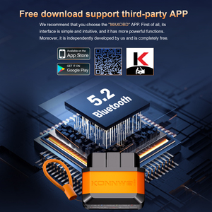 KONNWEI ELM327 V5.0车载诊断2适配器通用汽车发动机分析仪，带蓝牙扫描仪汽车读码器 - Product Image 3