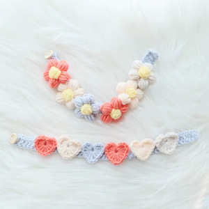 Écharpes en laine tricotées à la main, colliers, nœuds papillon en forme de cœur, colliers décoratifs mignons pour chats et chiens - Product Image 4