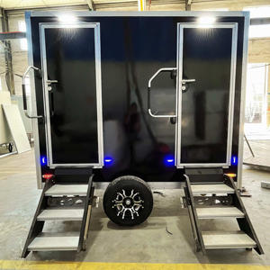 2025 יוקרה מקורי שירותים ניידים טריילר שחור ויפ ציבורי חדר אמבטיה נייד יחידת בנייה פלדה עם מחיר תחרותי - Product Image 2