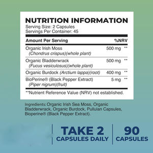 Lumut laut dan teh hijau pil penurun berat badan | Kapsul penguat metabolisme & dukungan duri penekan nafsu makan & dukungan imun - Product Image 4