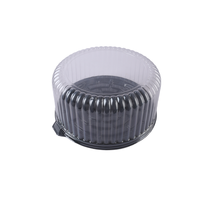 Vente en gros d'usine de boîtes à gâteaux et pizzas en plastique PET contenants ronds jetables pour desserts personnalisés à emporter