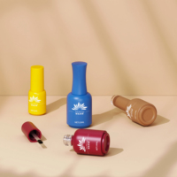 Botol Kutek Kosong Grosir Bulat 10ml 15ml Logo Kustom Set Kemasan Kaca Gel Builder