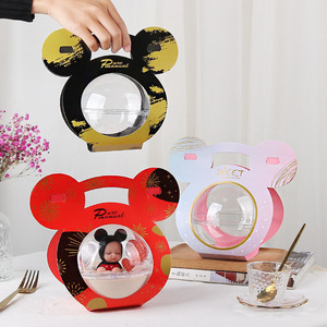 <span class=keywords><strong>Caja</strong></span> de Plástico Transparente Portátil para Alimentos al por Mayor con Asa de Papel Kraft Recubierto, <span class=keywords><strong>Tipo</strong></span> Carpeta con Relieve para Empaque de Mousse Kccb - Product Image 5