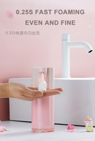 Dispenser Sabun Otomatis Warna Pink, Tahan Air, Sensor Induksi, Busa Cair, Stainless Steel, USB, untuk Dapur
