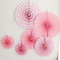 Éventail de fleurs en papier, fournitures décoratives, pour fête à la maison, mariage, nouvelle collection