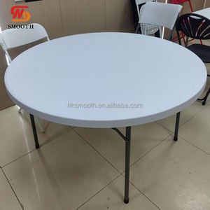 Mesa Plegable Redonda de Plástico HDPE de 72 Pulgadas para Banquetes de Boda, Eventos y Fiestas, Venta al Por Mayor - Product Image 1