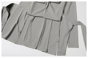 RUIQUWIN Wholesale Custom 2025 New Lightweight One-piece Wear Women's Spandex/Nylon Tennis <b>Skirt</b> Long Sleeve Slim Golf Yoga - Product Image 4