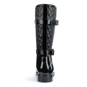 Bottes de <span class=keywords><strong>pluie</strong></span> en PVC pour femmes, motif losanges matelassés, légères, pour l'extérieur, prix d'usine, vente en gros - Product Image 5