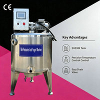Cuve de pasteurisation de lait de haute qualité 1000L 500L 200 Litres – Cuve de pasteurisation de lait
