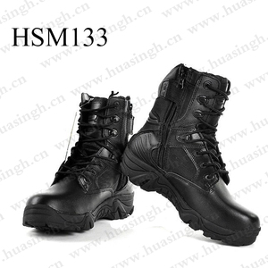 XC – bottes de randonnée en plein air à semelle en caoutchouc anti-impact DELTA, chaussures de combat noires pour hommes, équipement tactique de 8 pouces, HSM133 - Product Image 3