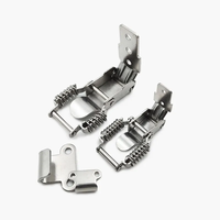 Loquet de serrage à levier en acier inoxydable 304 poli avec ressort de compression et cadenas pour poignée de four et armoire industrielle